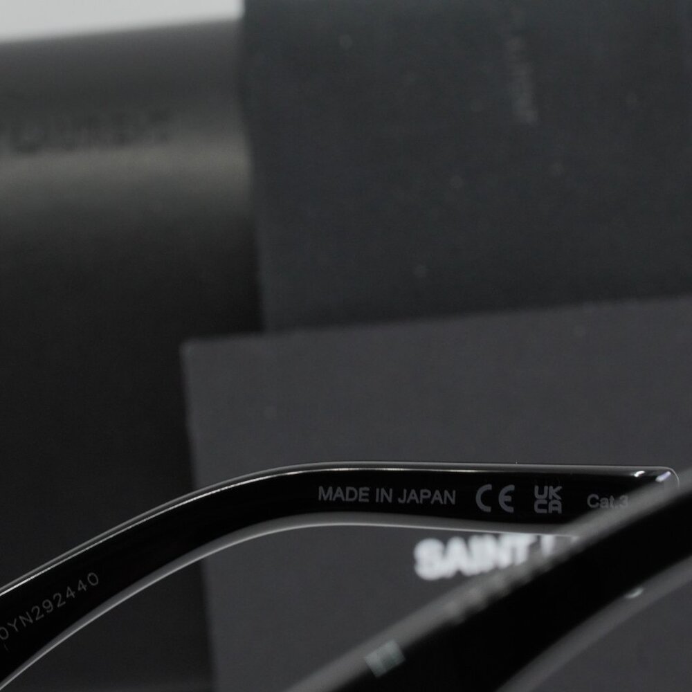 Saint Laurent SL537 PALACE 001 Shield Sunglasses – Black - Picture 7 of 10